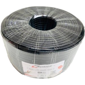 كابل كاميرا 200متر داتا + باور ار جي 59 اسود CAMERA CABLE RG59 200 METER DATA + POWER Z-VISION BLACK