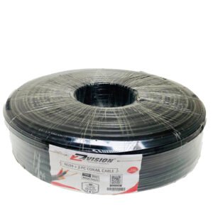 كابل كاميرا 100متر داتا + باور ار جي 59 اسود CAMERA CABLE RG59 100 METER DATA + POWER Z-VISION BLACK