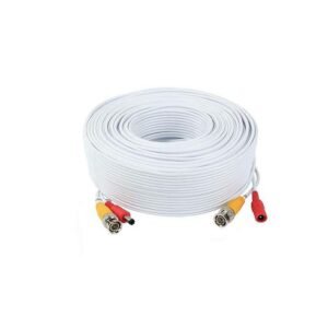 كابل كاميرا جاهز صوره + باور 15متر ابيض CCTV CABLE 15M VIDEO + POWER 15M WHITE