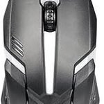 ماوس USB سلكي للالعاب اضاءة 5 الوان بمعدل دقة 1600 نقطة لكل بوصة للكمبيوتر واللاب توب من كراش موديل MZ200 - اسود