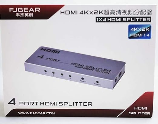 SPLITER FJGEAR 4PORT  – اسبلتر اتش دي جهاز لتشغيل جهاز واحد علي اربع شاشات