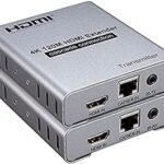 اكستندر HDMI لمسافة 120 متر مع دعم KVM – توصيل فائق عبر كابل شبكة - HDMI KVM Extender 120M Over CAT5e/6 with USB & Audio Support