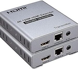 اكستندر HDMI لمسافة 120 متر مع دعم KVM – توصيل فائق عبر كابل شبكة - HDMI KVM Extender 120M Over CAT5e/6 with USB & Audio Support