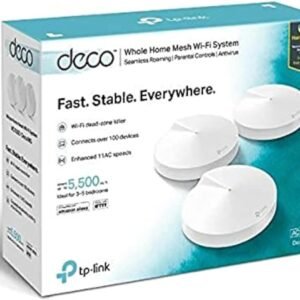(TP-Link Deco M5 AC1300 Dual Band Whole Home Mesh Wi-Fi System 1300Mbps (3 Pack