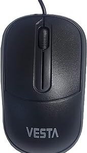 ماوس ضوئي USB سلكي FU-105 للكمبيوتر واللاب توب - اسود من فيستا