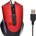 كابل USB للماوس البصري بتصميم مريح ومعدل إطار 7800 من شيك تيك - أسود وأحمر