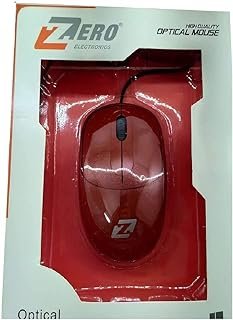 ماوس ضوئي ZR-300 - احمر، USB