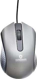 ماوس بتصميم مريح مع تتبع سريع وكابل USB من جاما GT-106، أسود ورمادي