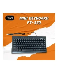 كيبورد Pt-350 صغير بسلك من بوينت، لون اسود