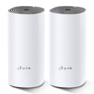 (TP-Link Deco E4 AC1200 Dual Band Whole Home Mesh Wi-Fi System 2 Port 1200Mbps (2 Pack
