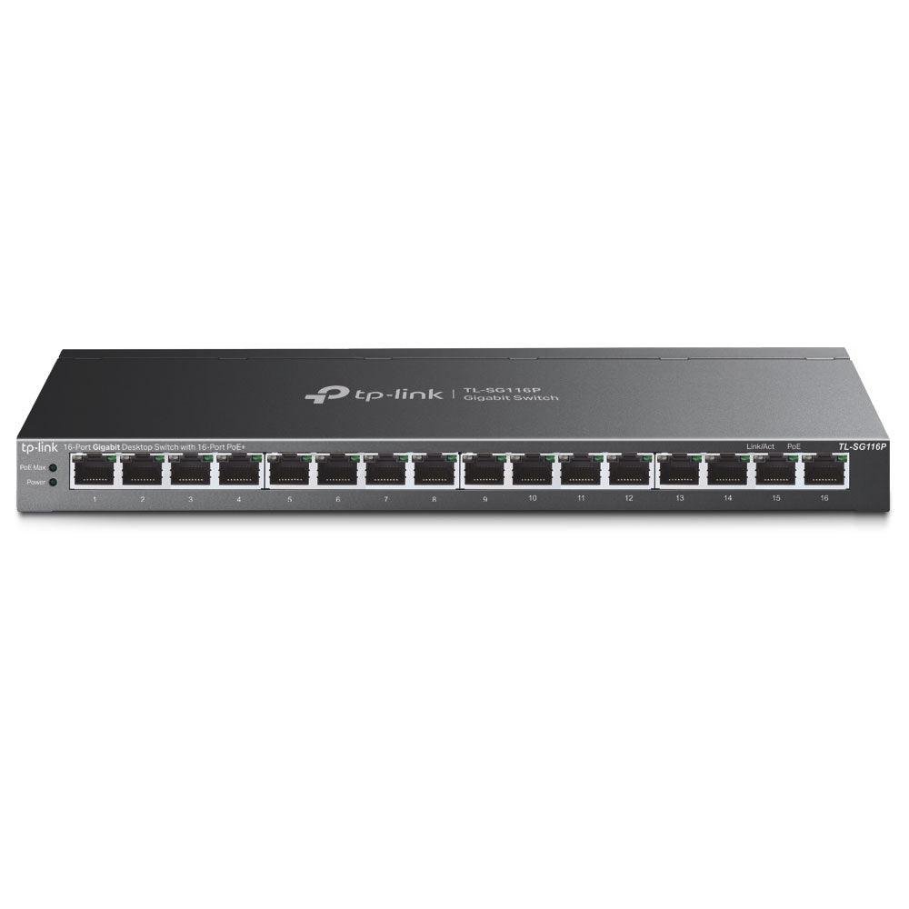 TP-Link TL-SG116P Unmanaged Desktop PoE+ Switch 16 Port 10/100/1000Mbps
