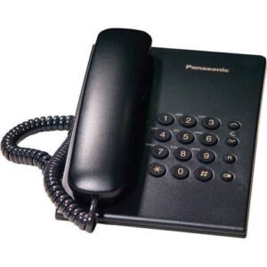 تليفون ارضي من باناسونيك KX-500 , اسود - Panasonic KX-TS500 Telephone - Black