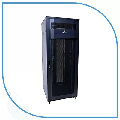 ProRack 42U 600*1000 Standing Server Rack with Vented Door, 4 fans, 1 shelf, and 1 PDU 8 outlet