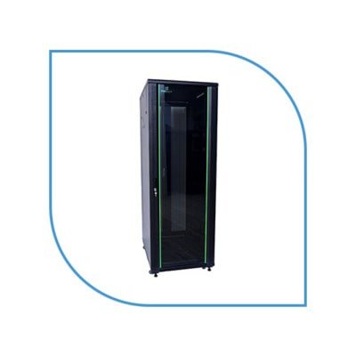 ProRack 27U 600*600 Standing Network Rack with Glass Door, 4 fans, 1 shelf, and 1 PDU 8 outlet – PRFG6627