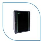 ProRack 15U 600*600 Wall mount cabinet with glass door, 1 fan, 1 shelf, and 1 PDU 6 outlet
