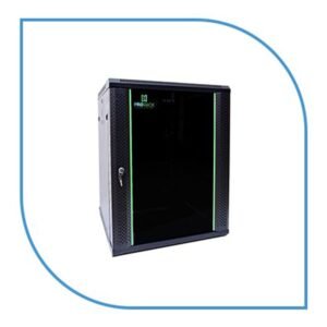 ProRack 15U 600*600 Wall mount cabinet with glass door, 1 fan, 1 shelf, and 1 PDU 6 outlet