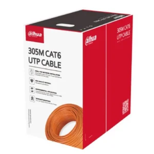 كابل نت ورك داهوا 305 متر برتقالي-Dahua DH-PFM920I-6U-C Network Cable 305m Cat6 UTP -Orange