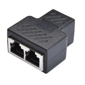 Point RJ45 Connector 2x1 - Black