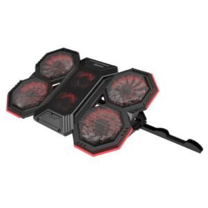 Marvo FN-41 مبرد لابتوب - 6 مراوح حمراء -2 يو اس بي - 12: 17 بوصة