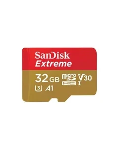 كارت ميموري SANDISK EXTREME MICRO SD مساحة 32 جيجابايت بسرعة 100 ميجابايت/ثانية