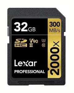 كارت ميموري LEXAR 2000X MICRO SD مساحة 32 جيجابايت بسرعة 300ميجابايت/ثانية