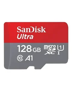 كارت ميموري SANDISK ULTRA MICRO SD مساحة 128 جيجابايت بسرعة 140 ميجابايت/ثانية