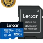 كارت ميموري LEXAR MICRO SD 633X مساحة 128 جيجابايت بسرعة 100ميجابايت/ثانية