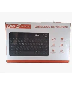 لوحة مفاتيح لاسلكية صغيرة ZR-3030 تعمل على نظام الأندرويد ونظام أي أو اس وتدعم خاصية البلوتوث