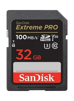 كارت ميموري SANDISK EXTREME PRO مساحة 32 جيجابايت بسرعة 100ميجابايت/ثانية