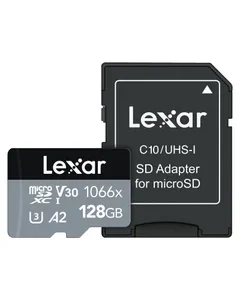 كارت ميموري LEXAR 1066X MICRO SD مساحة 128 جيجابايت بسرعة 160ميجابايت/ثانية