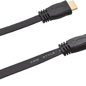 كابل HDMI مسطح بطول 3 متر، اسود، لبلاي ستيشن - cable hdmi 3m flat mm