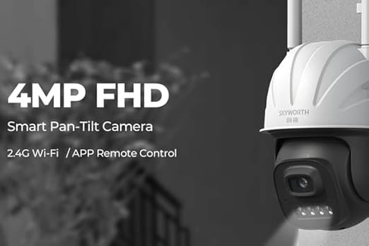 كاميرا مراقبة واي فاي خارجية سكاي ورث LC2103 - ذكية بدقة 4 ميجا، رؤية ليلية، تنبيه حركة - SkyWorth LC2103 Smart Outdoor Wi-Fi Camera 4MP - الصورة 2