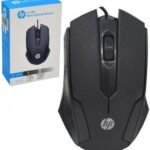ماوس بسلك USB و3 ازرار للتحكم للالعاب من اتش بي X500 - اسود - mouse hp x500