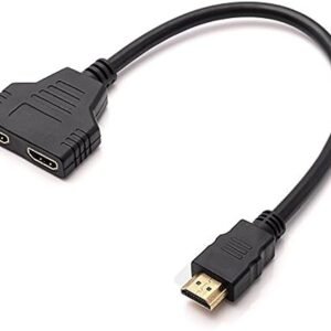 cable hdmi 4k 20m U-COM - كابل مهايئ HDMI - موزع كابل HDMI 1 في 2 مخرج 1080 بكسل HDMI ذكر إلى مزدوج HDMI أنثى 1 إلى 2 طريقة لـ HDMI HD، LED، LCD، TV، يدعم اثنين من التلفزيون في نفس الوقت، أسود