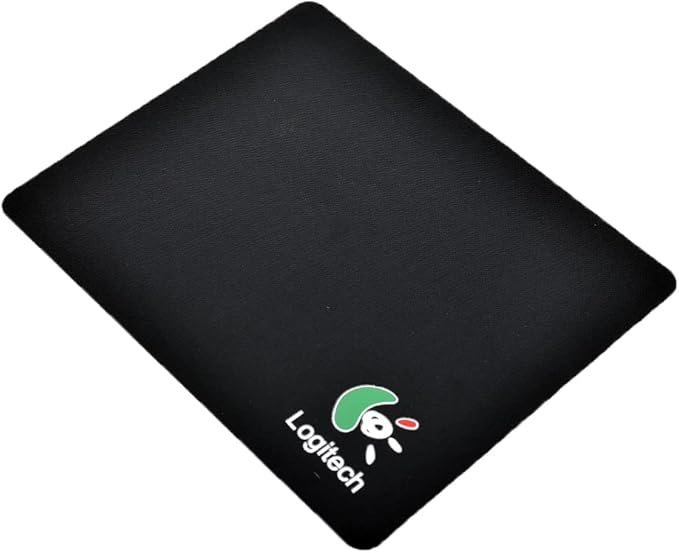 قاعدة ماوس مطاطية صغيرة مربعة بتصميم سادة للكمبيوتر 20×18 سم - اسود، مطاط - mouse pad logitic small
