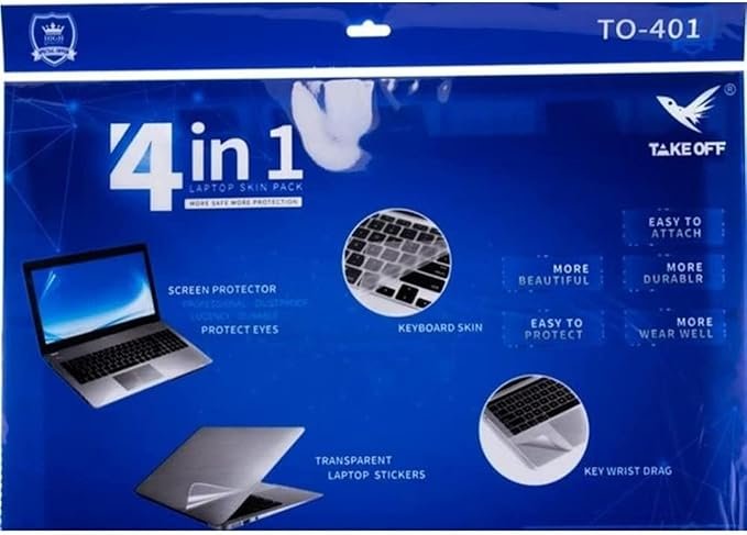 شاشة حماية 4 في 1 للاب توب مقاس 15.6 بوصة، متعدد الألوان - screen laptob 4*1