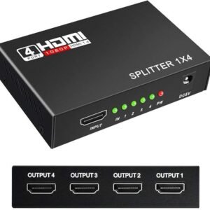 موزع HDMI 1×4 مع اصدار 1.4 HD عالي الدقة 1080 بيكسل من مايكرووير - hdmi splitter 4*1 normal