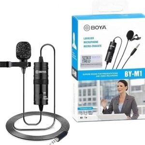 ميكروفون من بويا، موديل M1، اسود، أحادى، إضافي - mic Boya m1