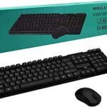 كيبود مع موس ويرليس 808، اسود - keyboard + mouse wireless 808