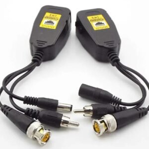 3in1 HD 8MP BNC Video Balun DC RCA Power Supply Converter Transceiver Passive RJ45 For Camera CCTV AudioPassive Connector