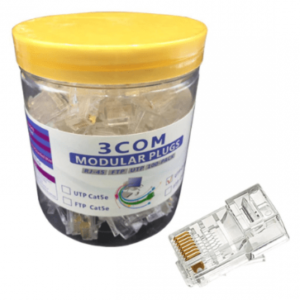 3COM Plastic RJ45 Cat6 UTP (Pack Of 100 Pieces)