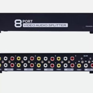 AV Splitter 8 Port Composite Video Audio 3 RCA Splitter Mirror Screen Box