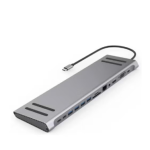 Onten 9199A 13 in1 Multi-Function Docking Station Type-C 4K HUB Converter - Onten_Hub 13*1_Type-C TO HDMI(4K)+SD/TF CARD + PD CHARGE +USB3.0+USB-C*2+VGA+AUDIO+GIGABIT LAN _OTN-9199A