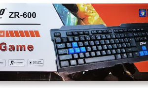 ZR-600 لوحة مفاتيح سلكية للأعمال، لوحة مفاتيح قياسية عالية الجودة وموثوقة (أسود)