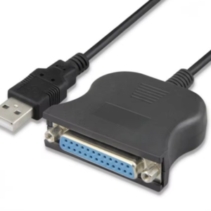 cable usb lpt - كابل USB LPT 25F ذكر الى انثى 25 دبوس دي بي متوازي للطابعات من كيندكس 1870 - اسود
