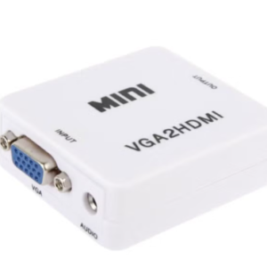 Mini VGA To HDMI Audio Video Converter Adapter White - محول من فيجا اي اتش دي ام اي , ابيض