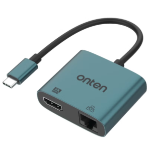 ONTEN OTN-UC288 2-in-1 USB-C to HDMI 4K Adapter with RJ45(100/10Mbps)