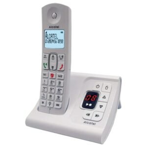 تليفون ارضى لاسلكي من الكاتيل بخاصية أنسر ماشين - ابيض - Alcatel F685 Telephone With Answering Machine - White