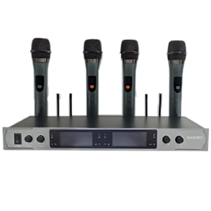 نظام ميكروفون لاسلكي 4 قنوات 4 مايك وايرلس ماستر MASTER MT-WM-433
