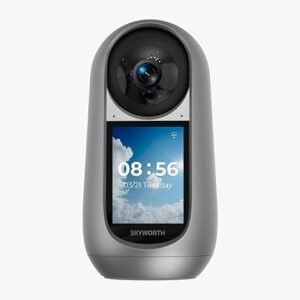 كاميرا منزلية سكاي ورث A50 - بدقة 5 ميجابكسل مع شاشة ذكية للمراقبة الداخلية - Skyworth A50 – 5MP Indoor Smart Home Camera with Display